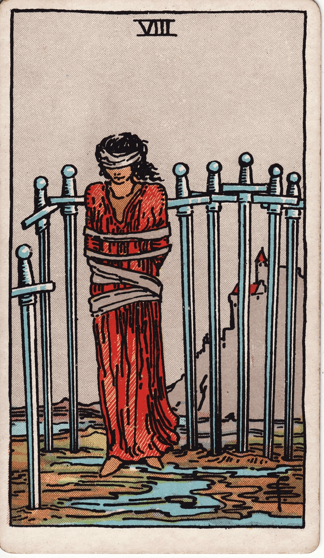 Traditional version of Eight of Swords