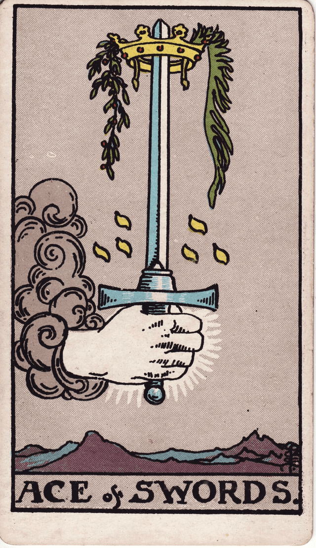 Traditional version of Ace of Swords