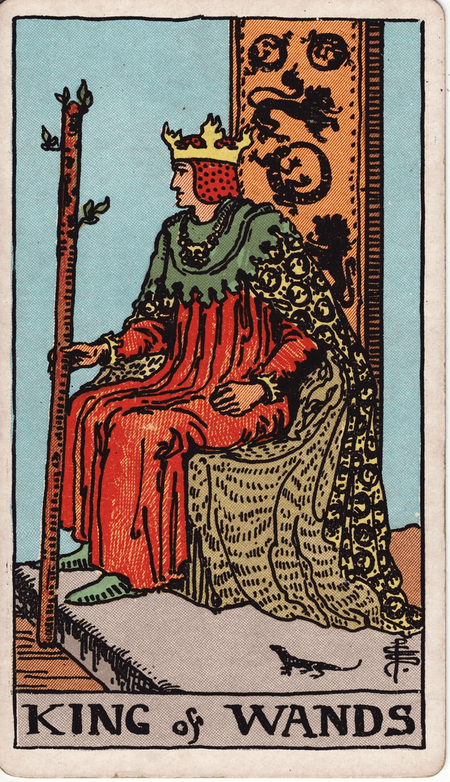 Traditional version of King of Wands