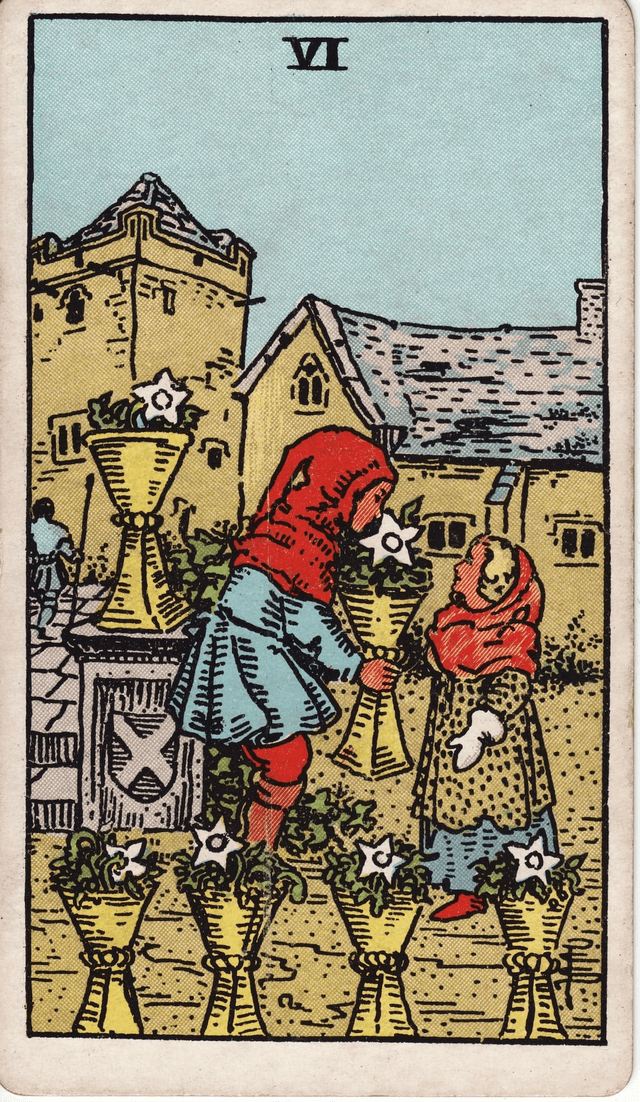 Traditional version of Six of Cups