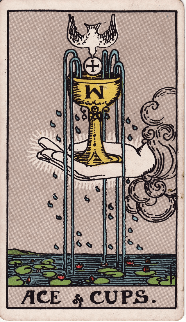 Traditional version of Ace of Cups