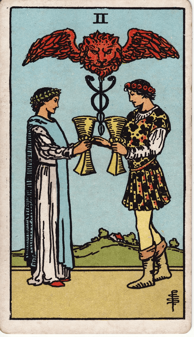 Traditional version of Two of Cups