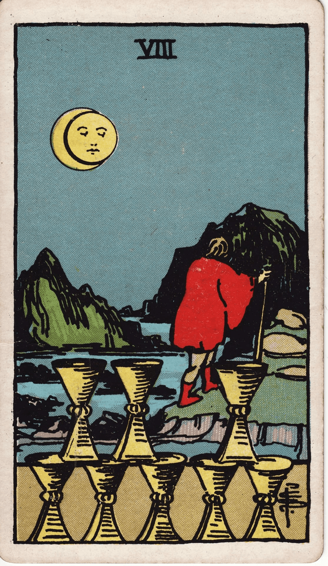 Traditional version of Eight of Cups