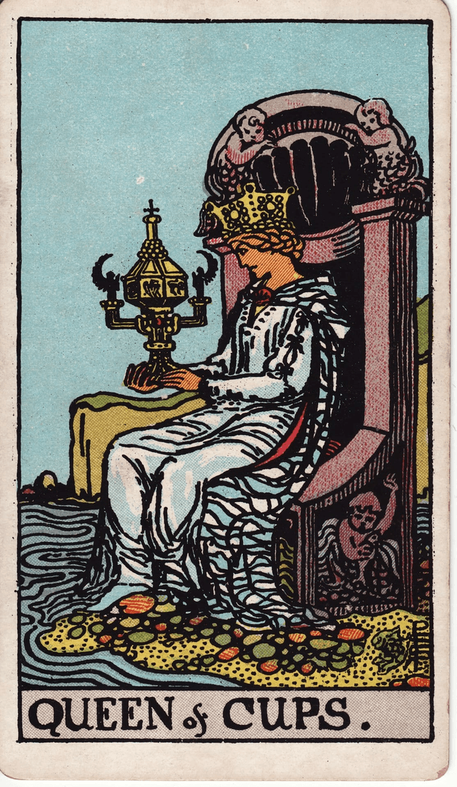 Traditional version of Queen of Cups