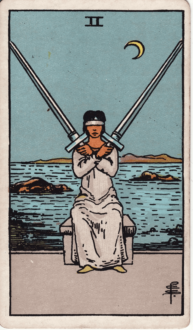 Traditional version of Two of Swords
