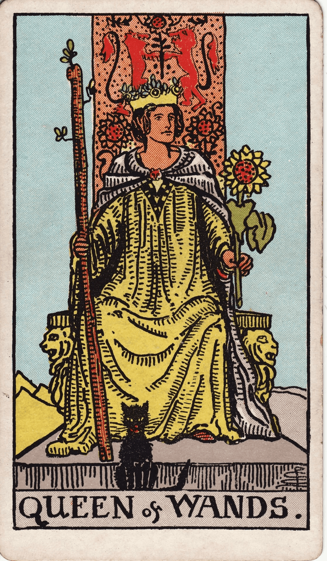 Traditional version of Queen of Wands