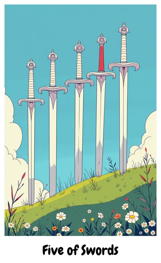 YouTarot version of Five of Swords