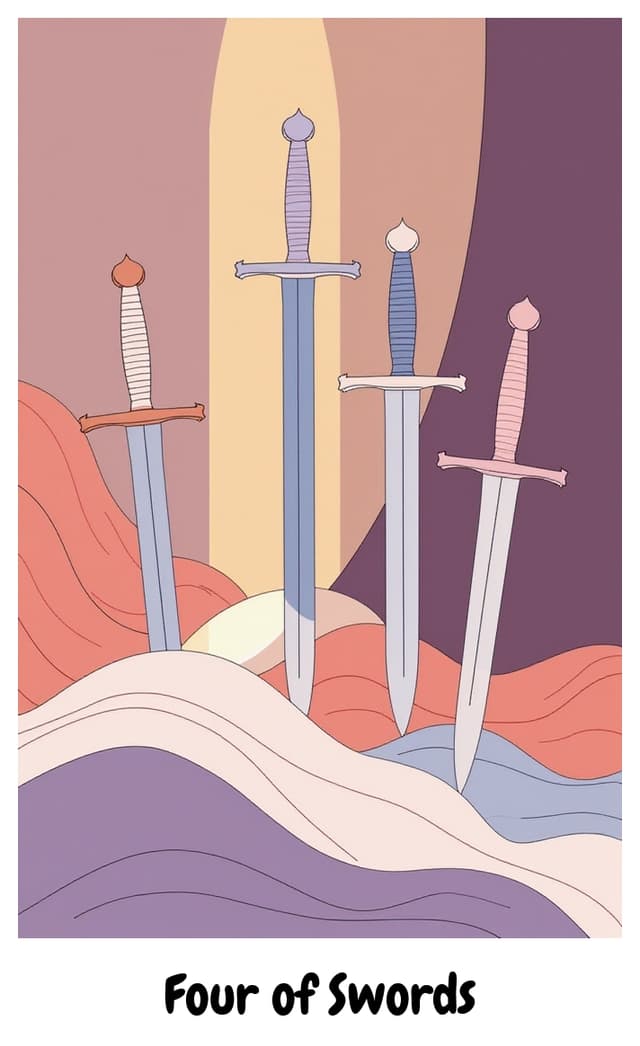 YouTarot version of Four of Swords