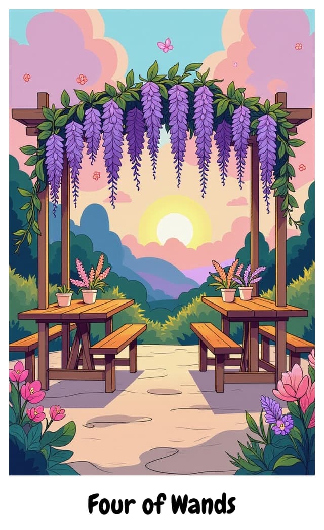 YouTarot version of Four of Wands