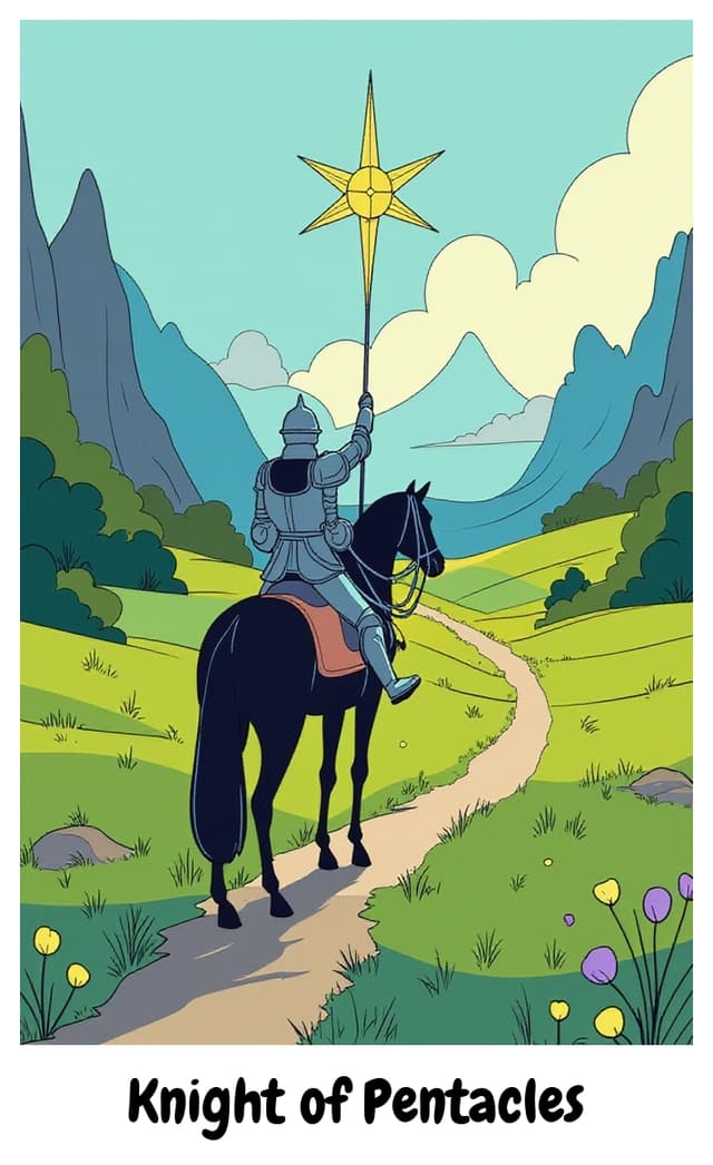 YouTarot version of Knight of Pentacles