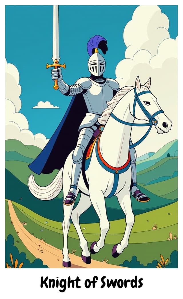 YouTarot version of Knight of Swords