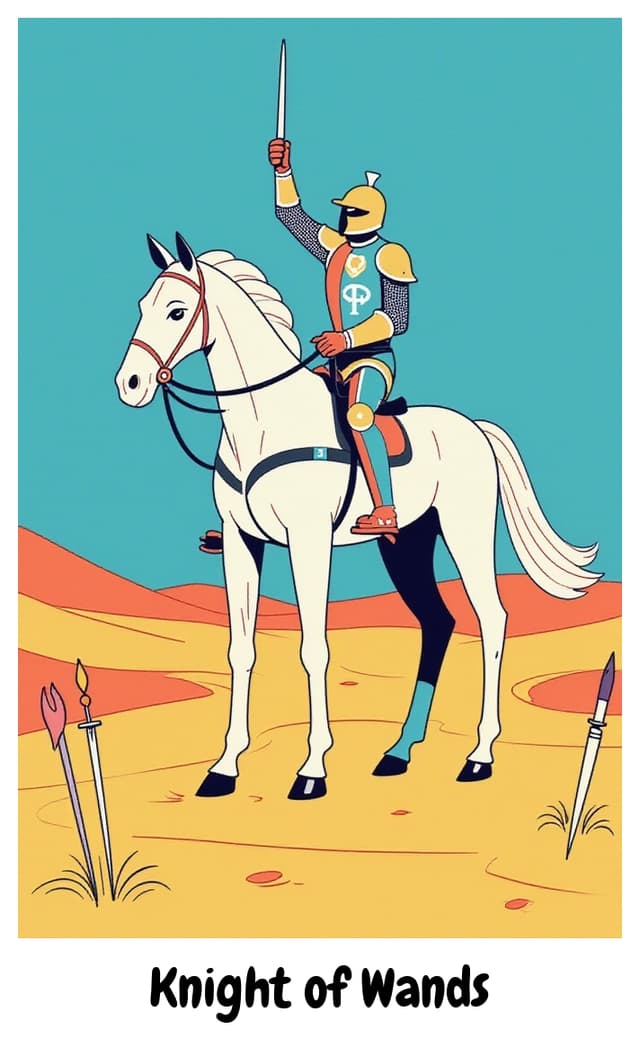 YouTarot version of Knight of Wands