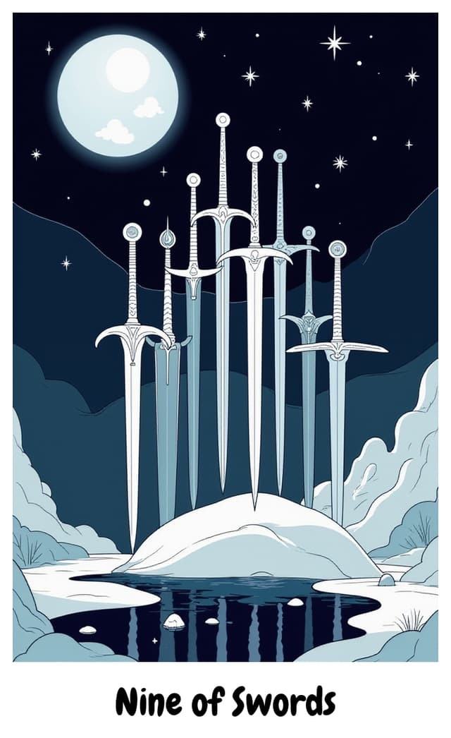 YouTarot version of Nine of Swords