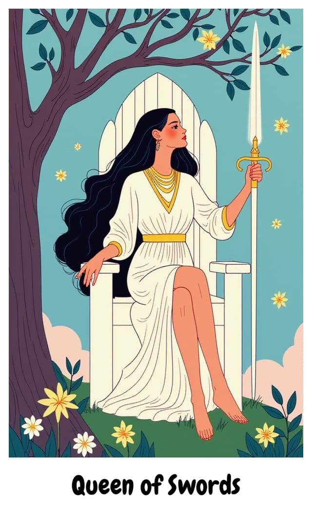 YouTarot version of Queen of Swords