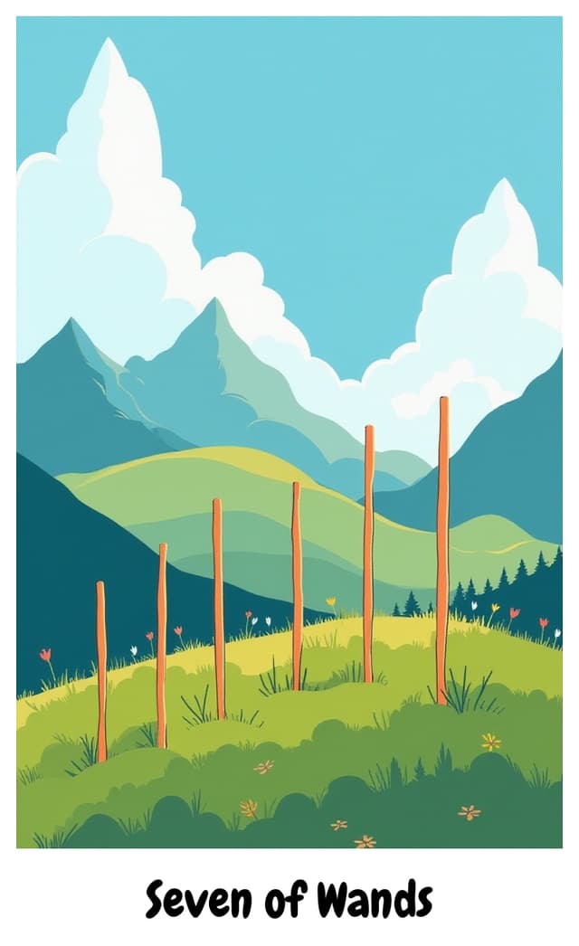 YouTarot version of Seven of Wands