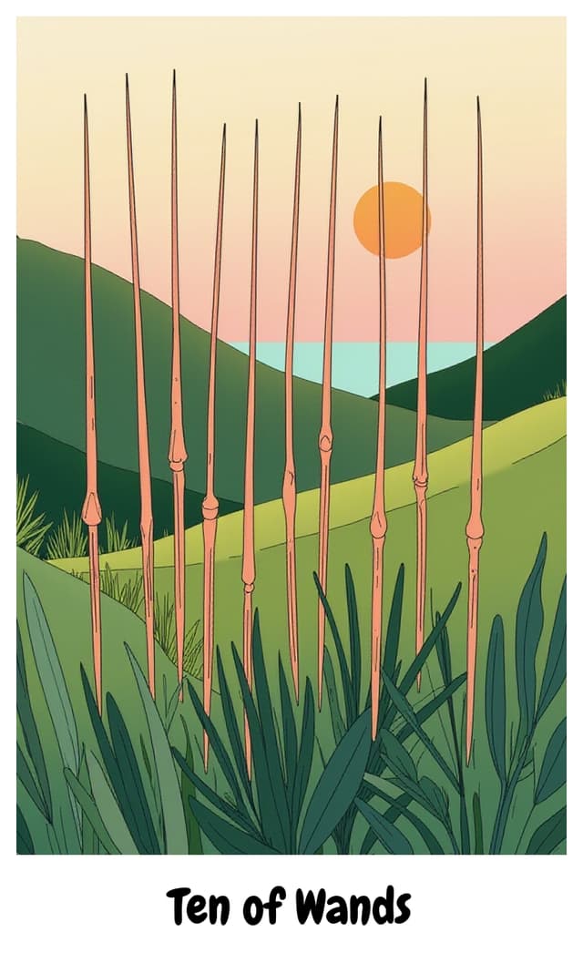 YouTarot version of Ten of Wands