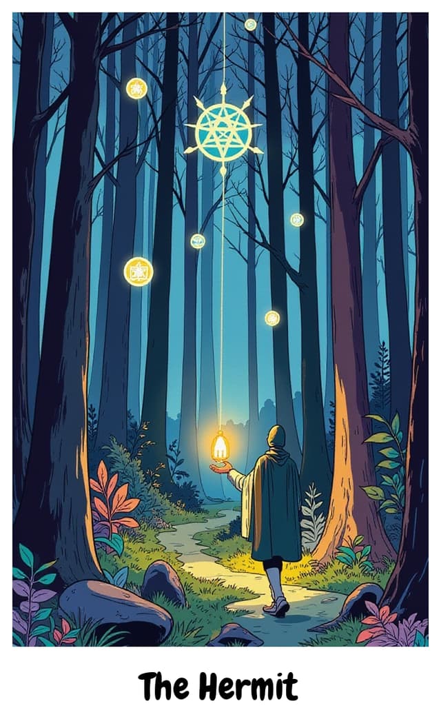 YouTarot version of The Hermit