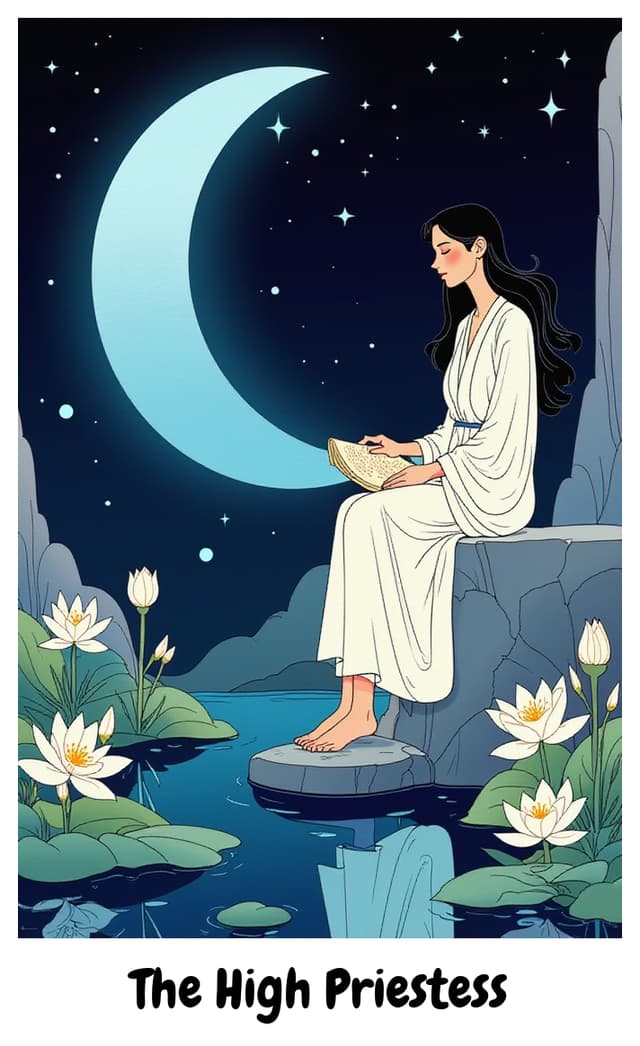 YouTarot version of The High Priestess
