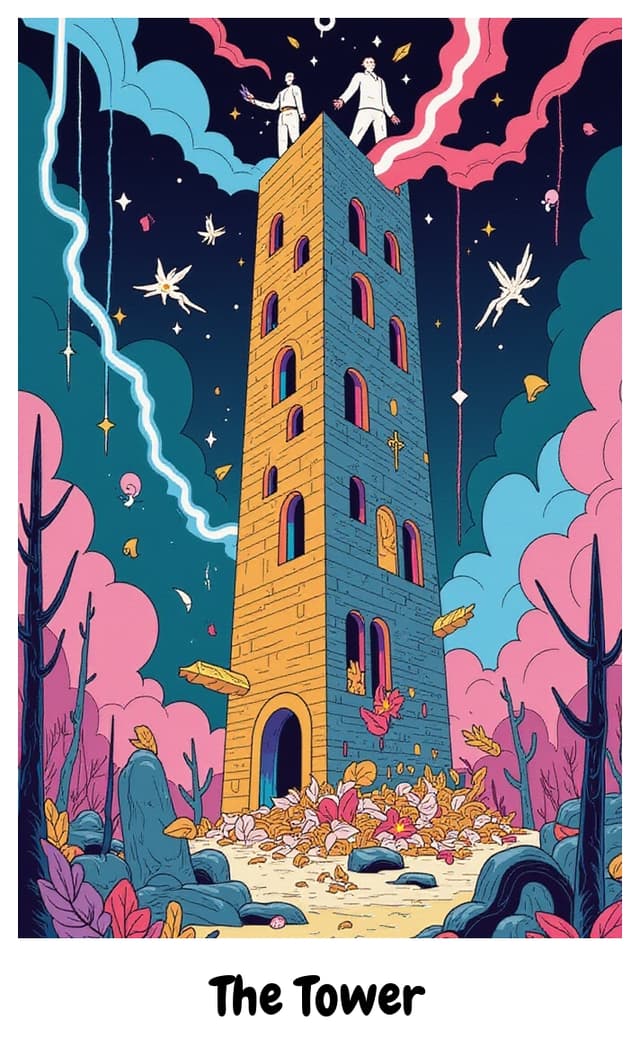 YouTarot version of The Tower