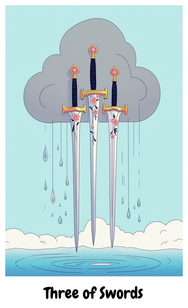 YouTarot version of Three of Swords